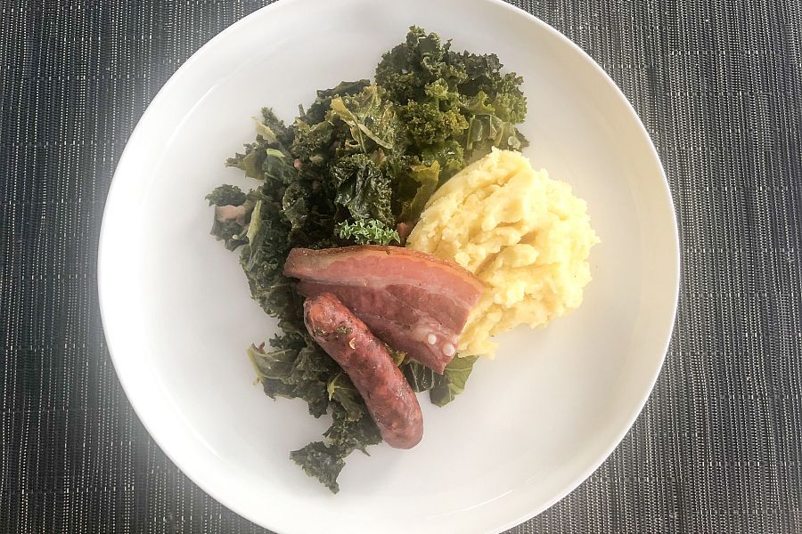 Grünkohl mit Würstchen und Kartoffelstampf - Rezeptbild | Gourmetköchin Petra Braun-Lichter